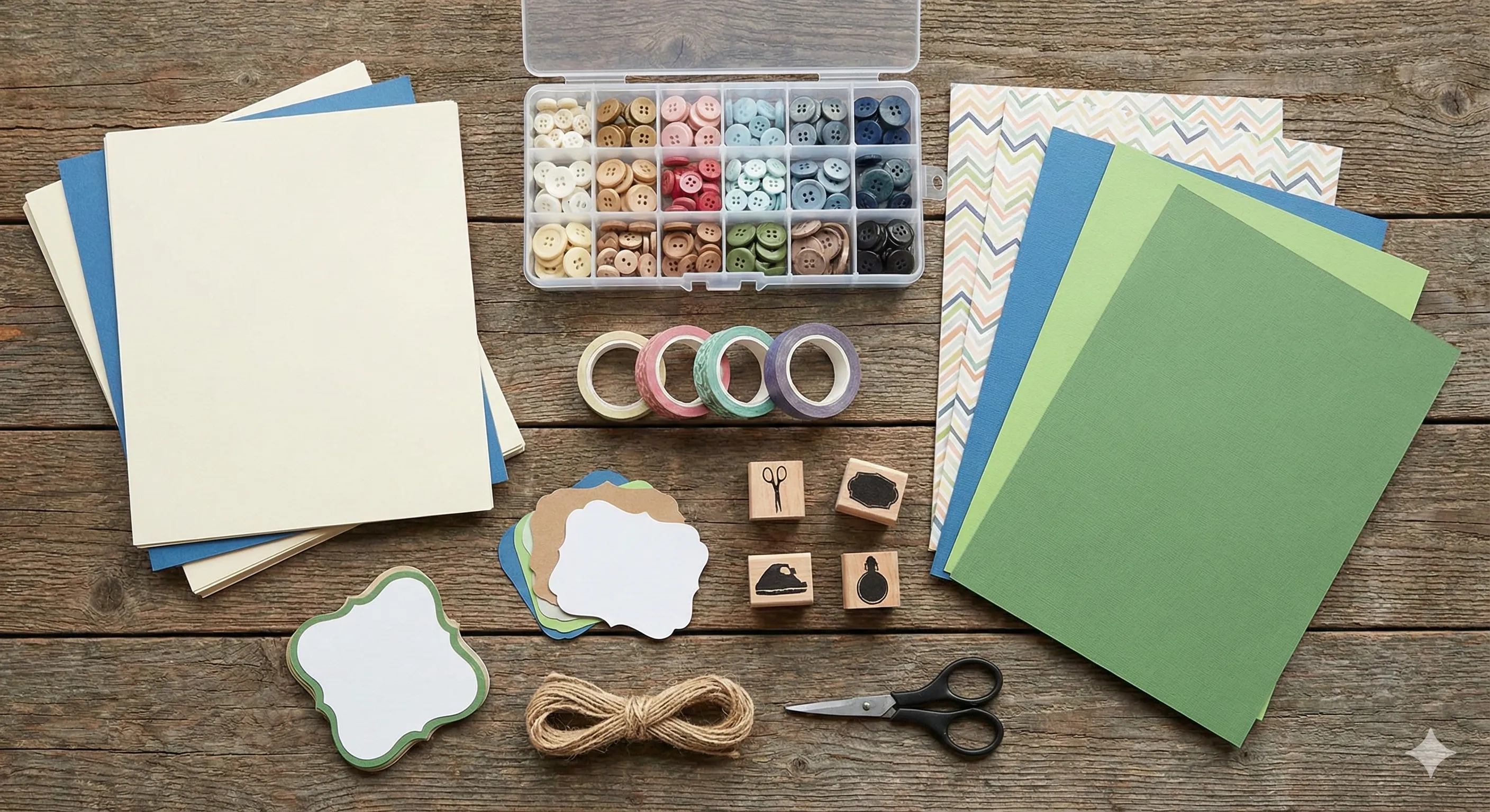 Handmade Card Starter Set with cardstock and decorative elements